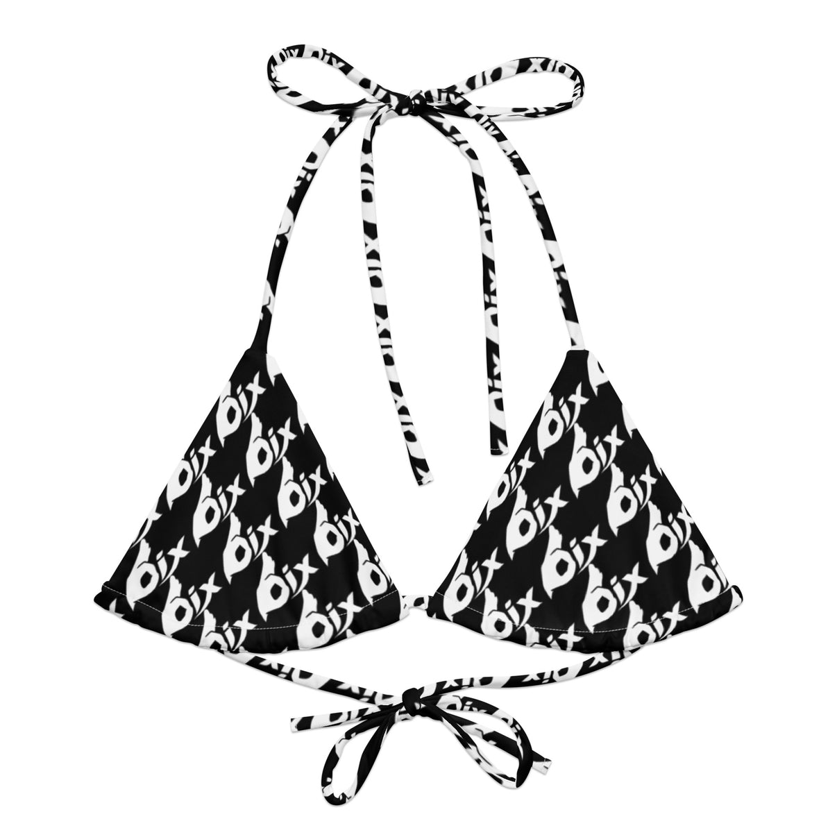 6IX® Black String Bikini Top