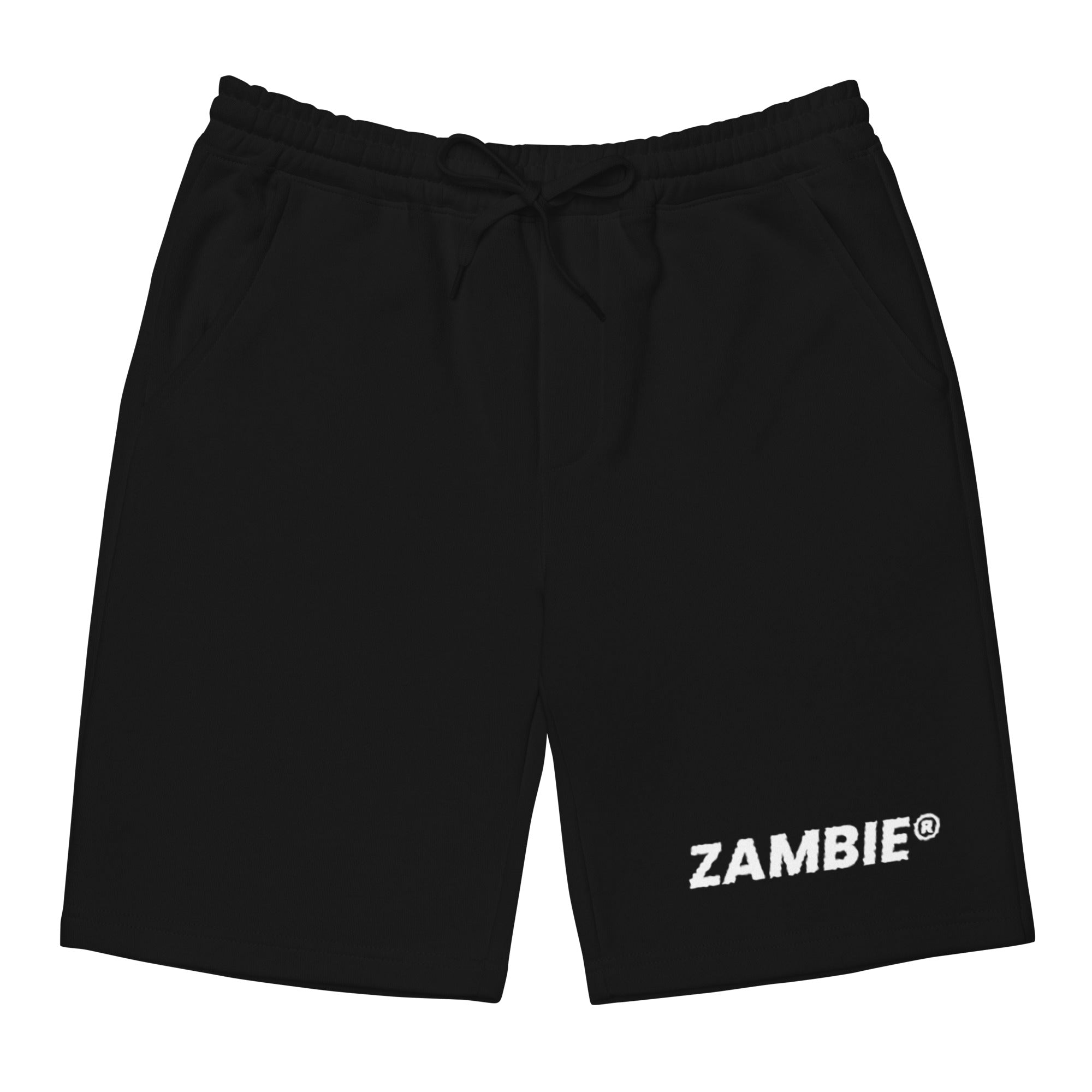 mens-fleece-shorts-black-front
